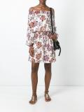 floral print off-shoulders dress