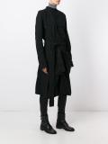 single breasted belted coat