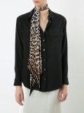 'Leopard's Teeth' printed skinny scarf