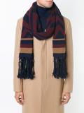 fringed striped scarf