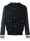 hooded bomber jacket  