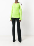 cut-out ruffle jumper 
