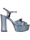 glittery platform sandals