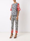 printed straight trousers