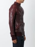 zipped leather jacket
