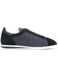 denim laterals lace-up sneakers