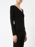asymmetric V-neck top