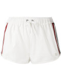 drawstring stripe panel shorts