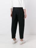 pinstripe pleated trousers