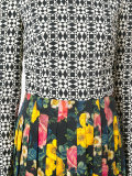 contrast prints dress