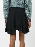 asymmetric ruffle hem skirt