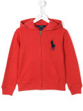 logo embroidered hoody