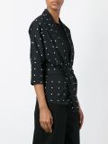 polka dot tie waist jacket