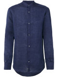 long sleeved collarless shirt