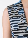 striped floral weave dress