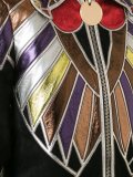 zipped patchwork cropped jacket