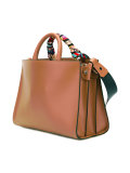 printed strap tote bag 