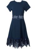 cut-off detailing flared dress