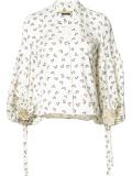 balloon sleeves floral print blouse