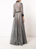 sheer collared gown