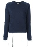 'hearts' embossed sweatshirt
