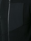 paneled zipped cardigan