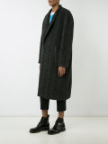 double-breasted midi coat