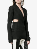 cutout single breasted blazer