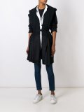 belted hooded coat