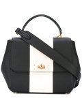 stripe front shoulder bag