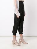 smocked cropped trousers