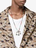 beaded multi-charm necklace 