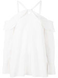 off-shoulder frill blouse