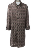 faded print coat