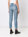frayed cropped jeans