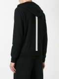 contrast zip up hoodie 