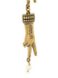 hand pendant clip on earrings