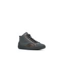 contrast panel hi-top sneakers