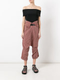 striped cropped trousers 