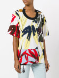 mixed print T-shirt