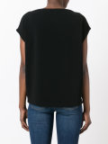 wide V-neck top 