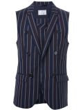 pinstriped double breasted waistcoat