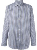 checked button down shirt