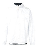 zipped neck hoodie