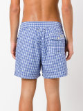 gingham print swim shorts