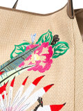 woven embroidered tote