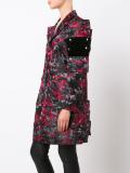 angular flower print coat