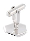 polished encased stone cufflinks