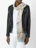 lettering print scarf
