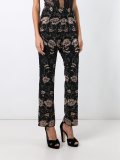 floral embroidered trousers